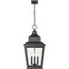 Raphael 4 Light 14 inch Sand Black Outdoor Chain Mount Ceiling Fixture in Soft Sand Black