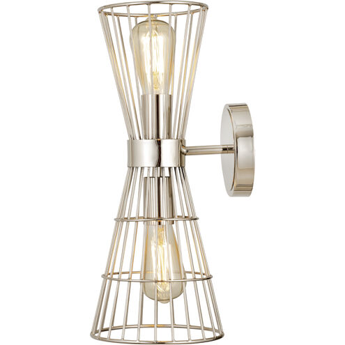 Alito 2 Light 7 inch Polished Nickel Wall Sconce Wall Light