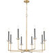 Gaultier 8 Light 35.25 inch Mondern Gold Chandelier Ceiling Light in Modern Gold