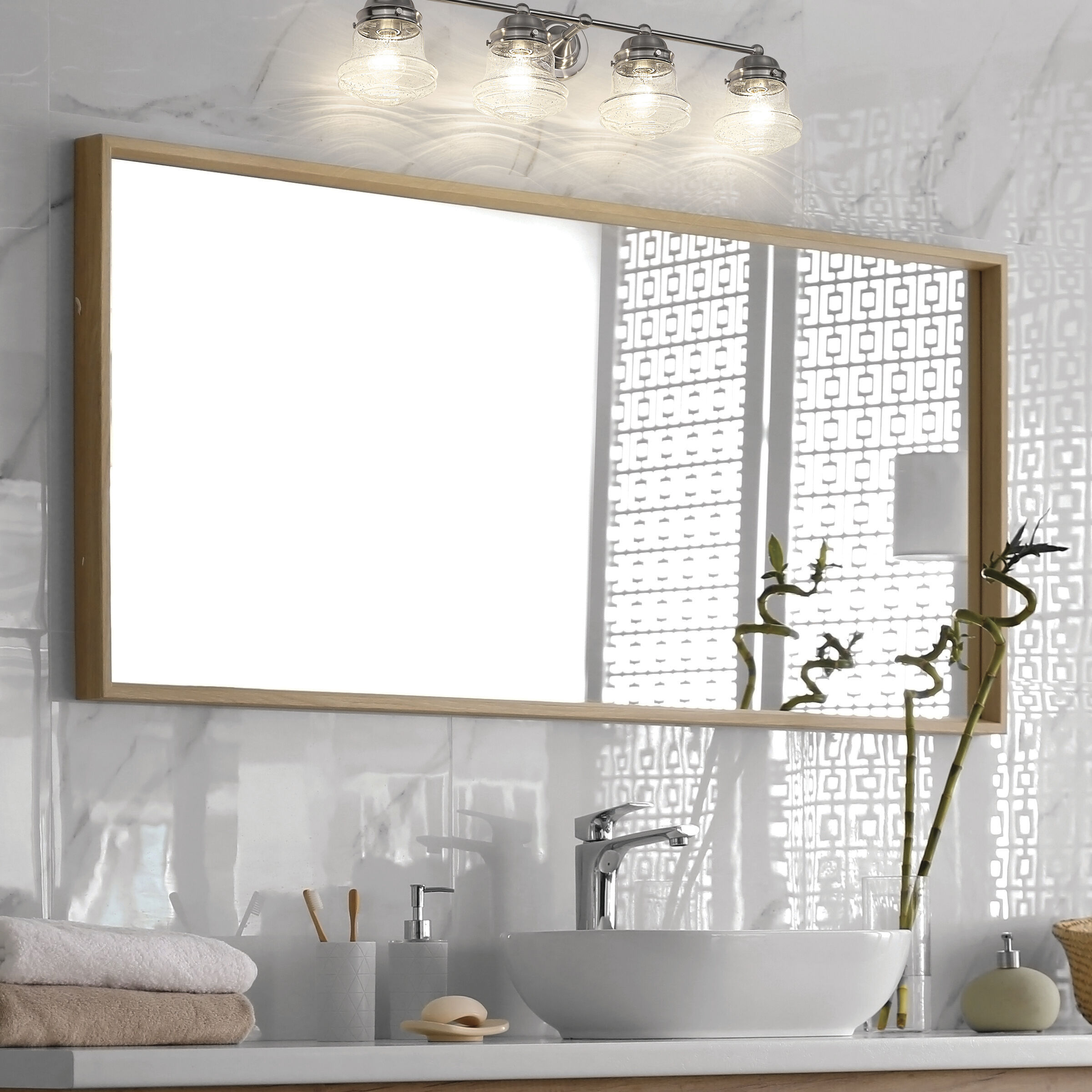 Vaughn 4 Light 31.5 inch Brushed Nickel Vanity Wall Light