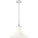 Fleur 1 Light 16 inch Brushed Nickel Pendant Ceiling Light