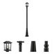 Portland 1 Light 109.75 inch Black Outdoor Post Mounted Fixture in Clear Beveled Glass, 12.14