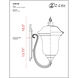 Armstrong 3 Light 24.25 inch Black Outdoor Wall Light