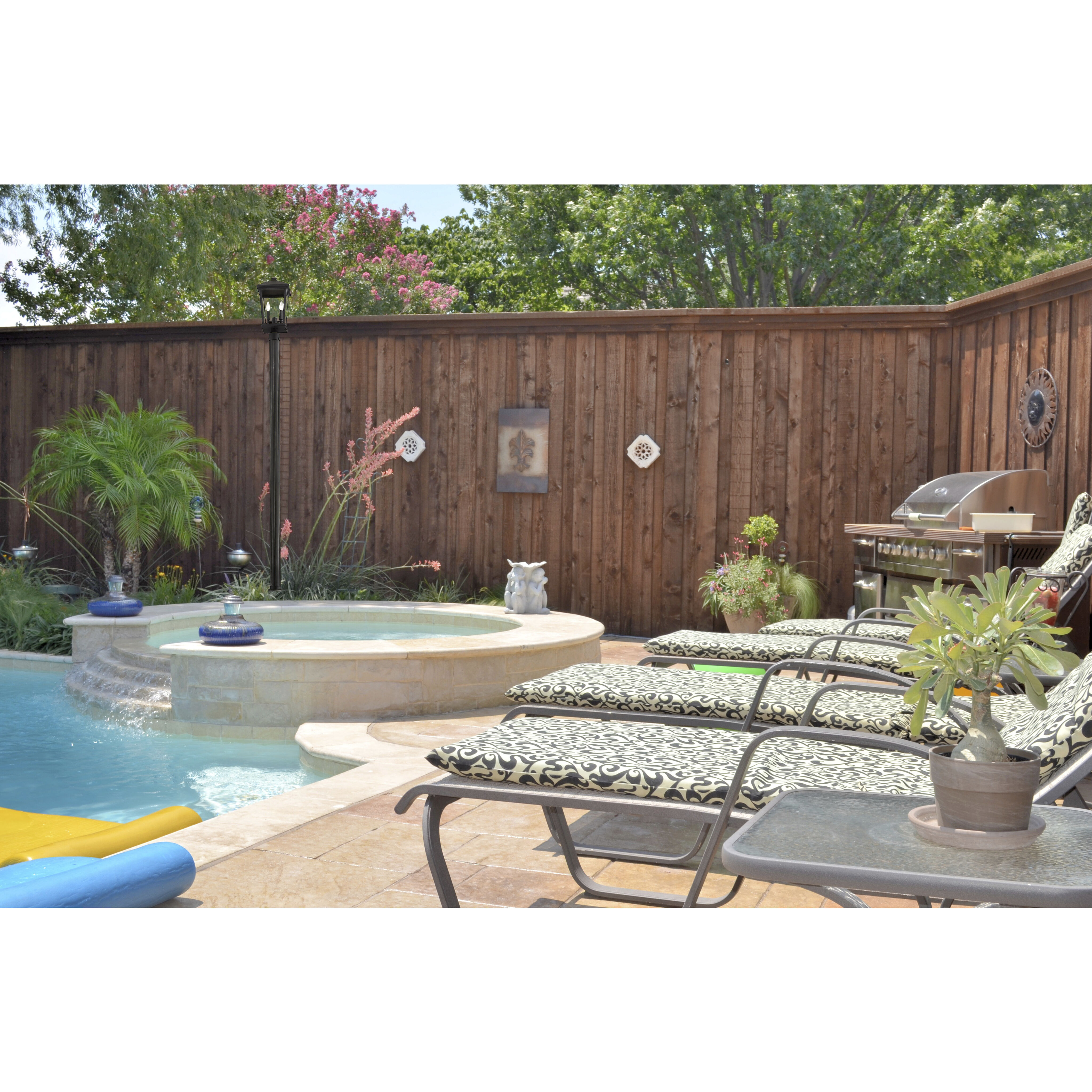 Beacon 2 Light 91.25 inch Oil Rubbed Bronze Outdoor Post Mounted Fixture in 21