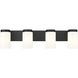Burk 4 Light 30 inch Matte Black Bath Vanity Light Wall Light
