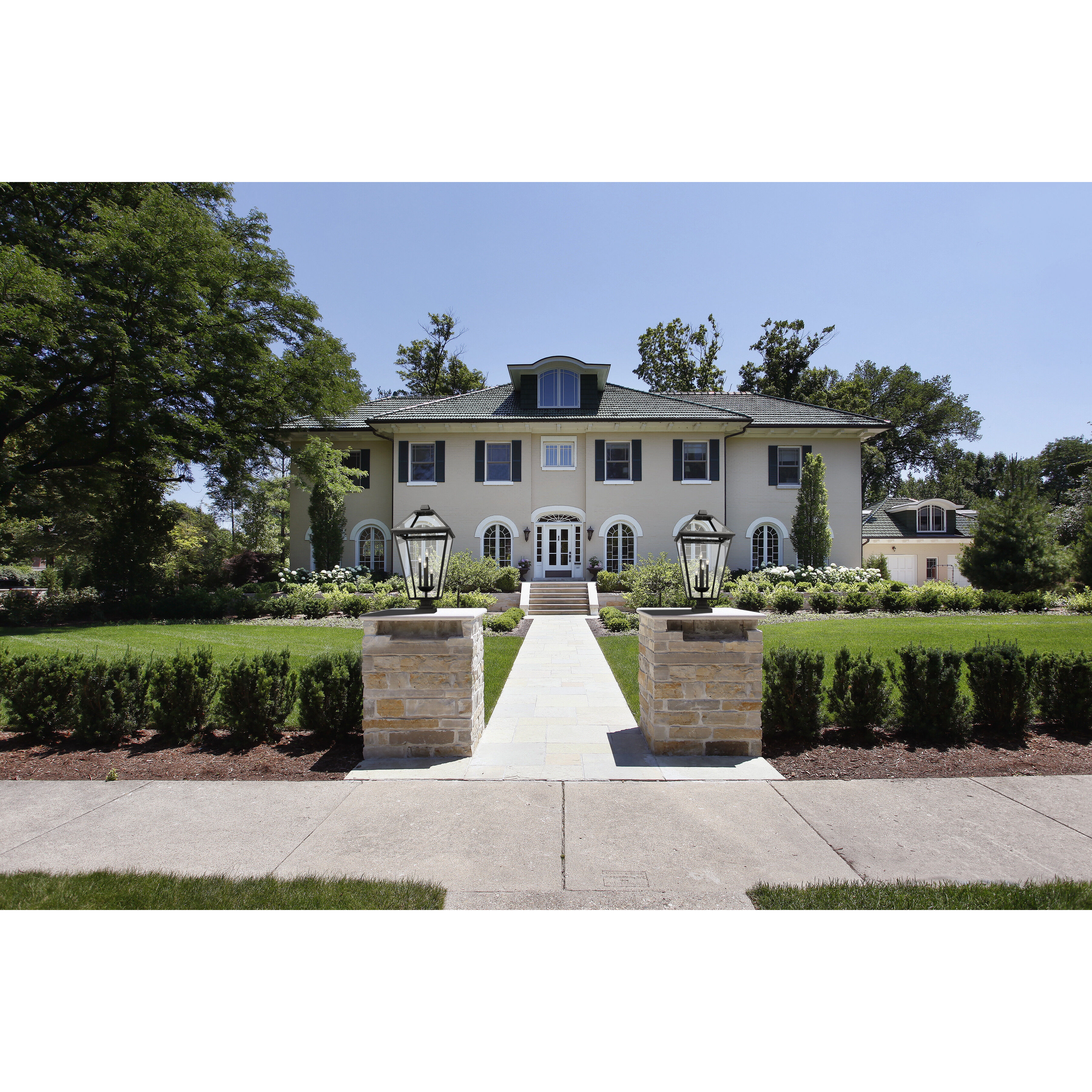 Talbot 4 Light 36.75 inch Black Outdoor Pier Mounted Fixture