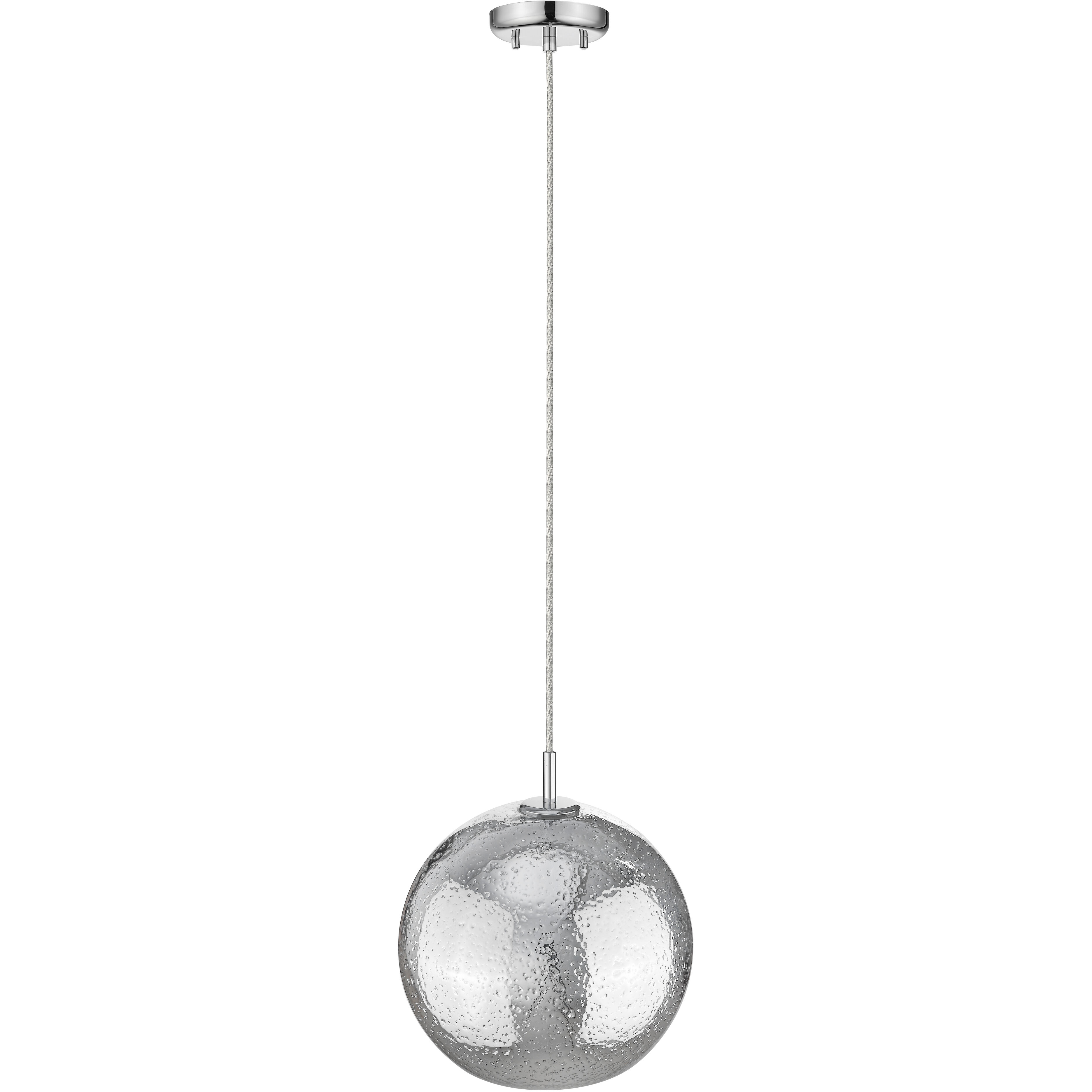 Nimbus 1 Light 12 inch Chrome Pendant Ceiling Light