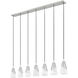 Aimie Linear Chandelier Ceiling Light in Brushed Nickel