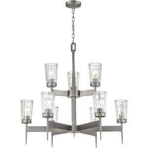 Flair 9 Light 31 inch Antique Nickel Chandelier Ceiling Light in 23