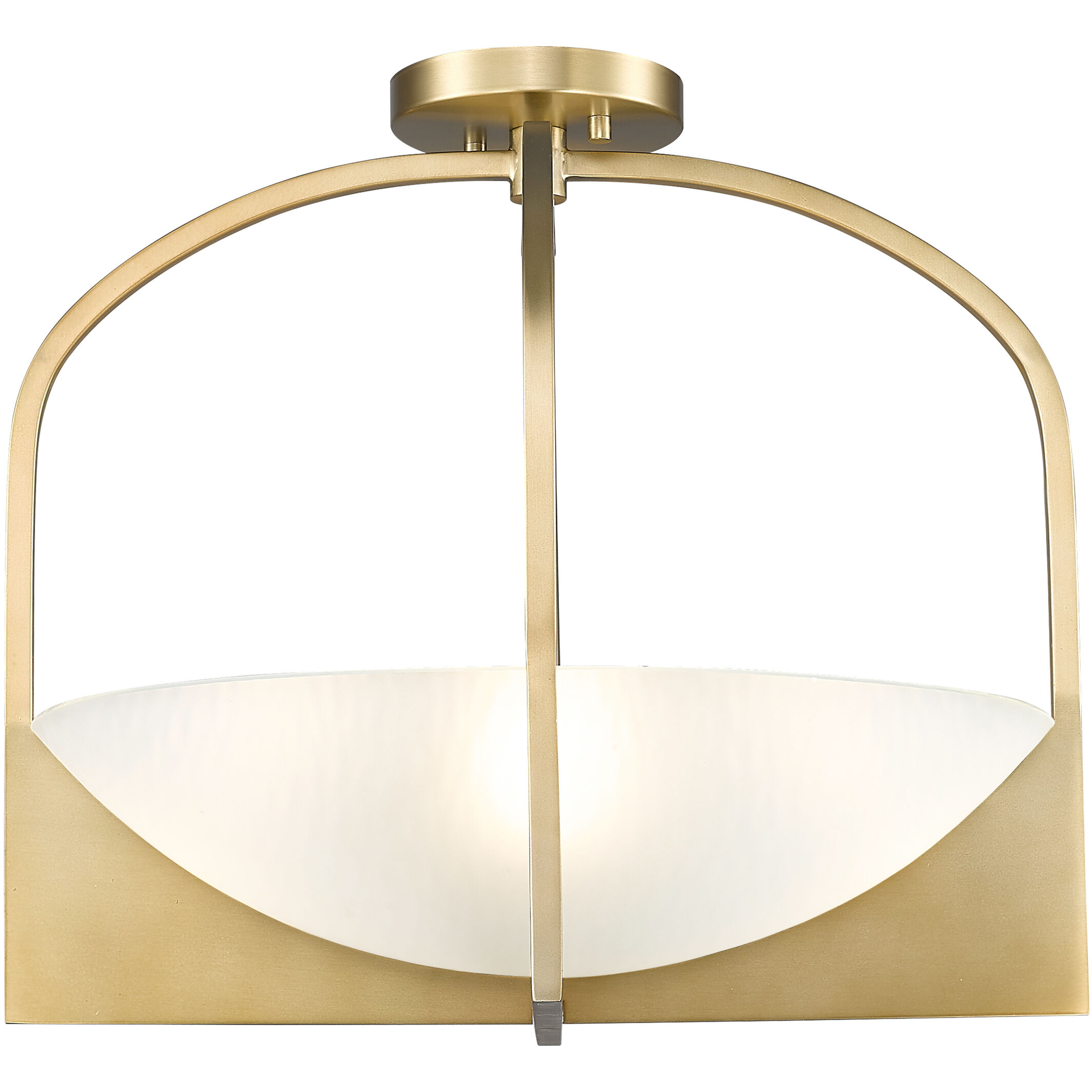 Devon 4 Light 18 inch Modern Gold Semi Flush Mount Ceiling Light