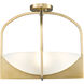 Devon 4 Light 18 inch Modern Gold Semi Flush Mount Ceiling Light