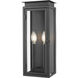 Nova 2 Light 16.5 inch Black Outdoor Wall Light