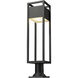 Barwick LED 29 inch Black Outdoor Pier Mounted Fixture