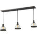 Mason 3 Light 50 inch Olde Bronze Linear Chandelier Ceiling Light in 18.8