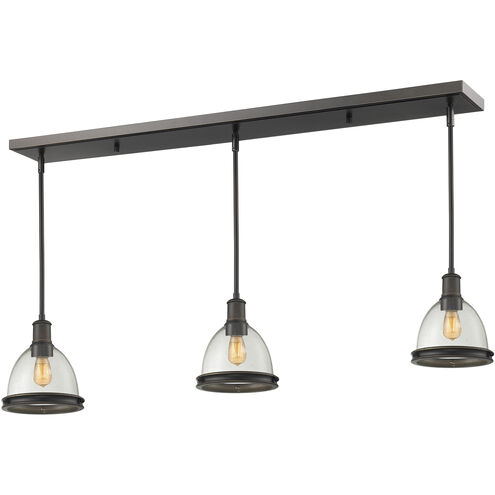 Mason 3 Light 50 inch Olde Bronze Linear Chandelier Ceiling Light in 18.8