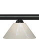 Riviera 3 Light 57 inch Matte Black Billiard Ceiling Light in White Plastic, 10.5