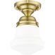 Vaughn 1 Light 6 inch Luxe Gold Flush Mount Ceiling Light