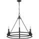 Dennison 6 Light 27.25 inch Matte Black Chandelier Ceiling Light