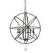 Tull 6 Light 24 inch Matte Black Chandelier Ceiling Light