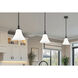 Fleur 1 Light 8 inch Matte Black Pendant Ceiling Light