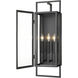 Lucian 3 Light 26.5 inch Black Outdoor Wall Light