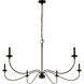 Arrington 6 Light 63 inch Matte Black Chandelier Ceiling Light