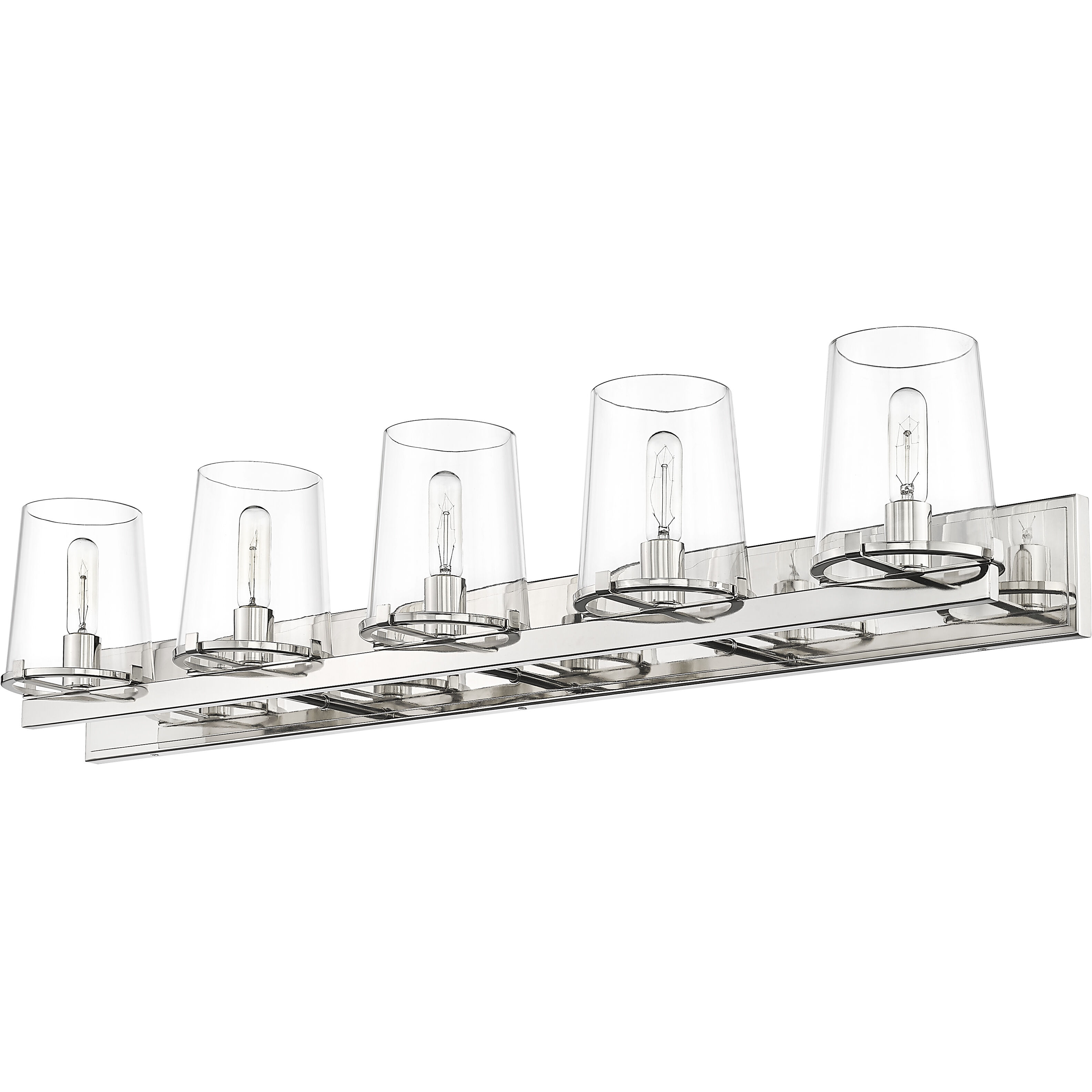 Callista 5 Light 47 inch Polished Nickel Vanity Wall Light