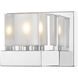 Fallon 1 Light 6 inch Chrome Wall Sconce Wall Light in G9, Clear and Frosted