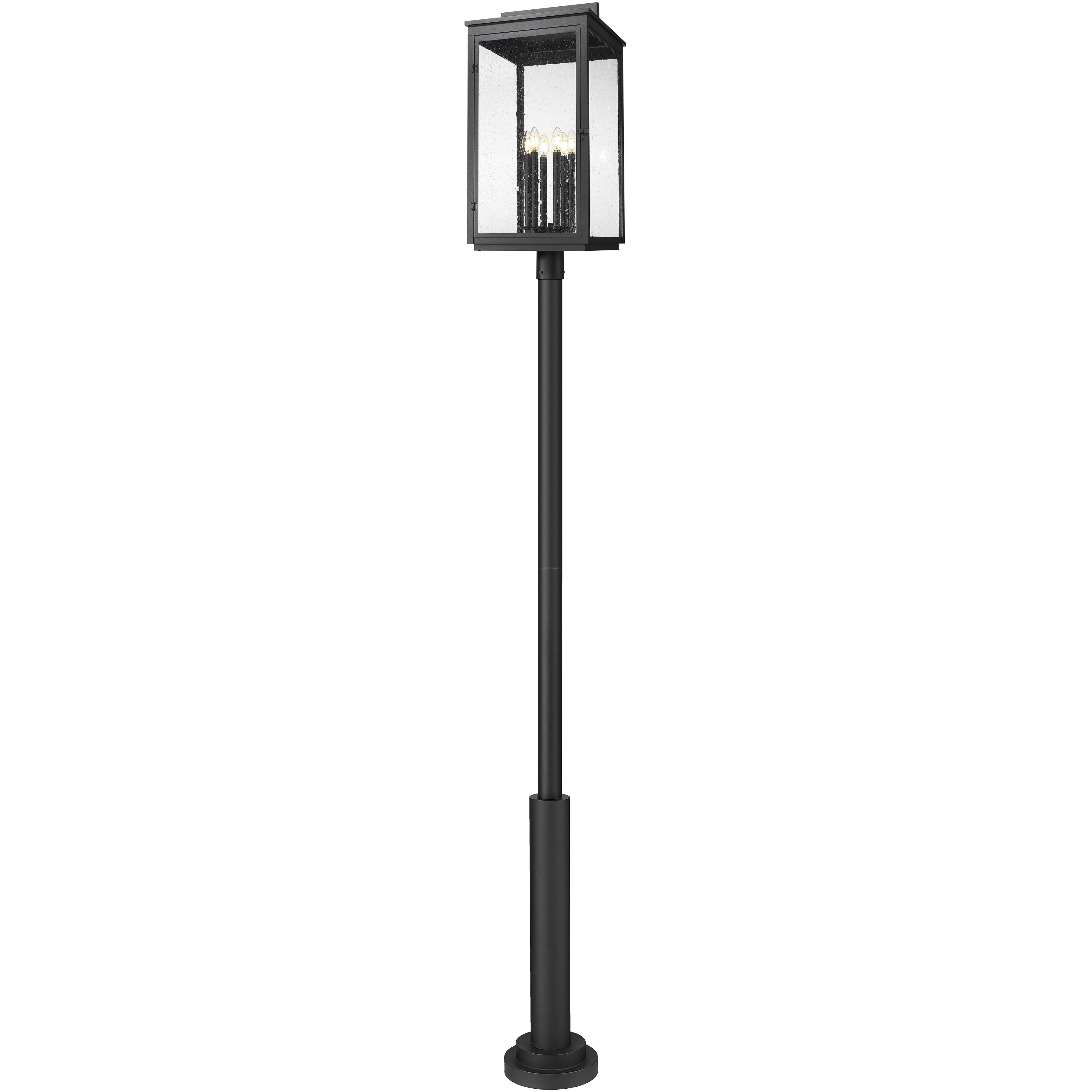 Hartwell 6 Light 127.25 inch Sand Black Outdoor Post Mounted Fixture