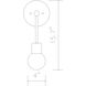 Neutra 1 Light 6 inch Matte Black and Polished Nickel Wall Sconce Wall Light