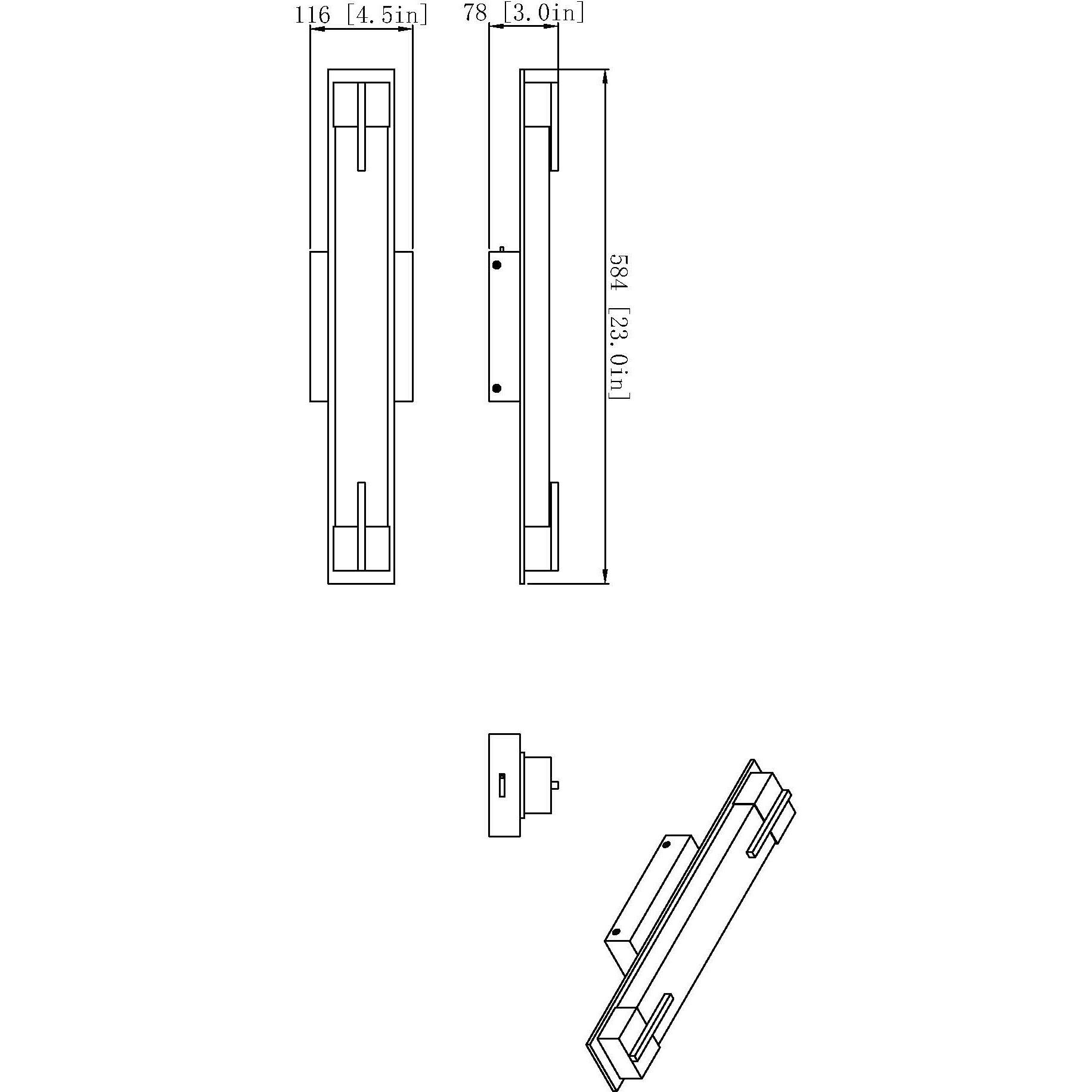 Chase LED 23 inch Modern Gold Bath Vanity Light Wall Light
