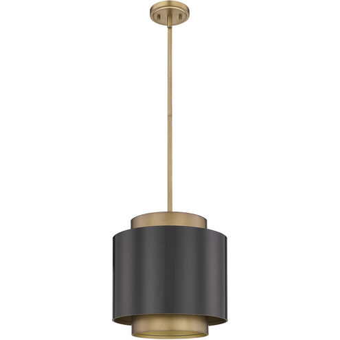 Harlech 1 Light 12.25 inch Bronze and Rubbed Brass Pendant Ceiling Light in Bronze and Brass