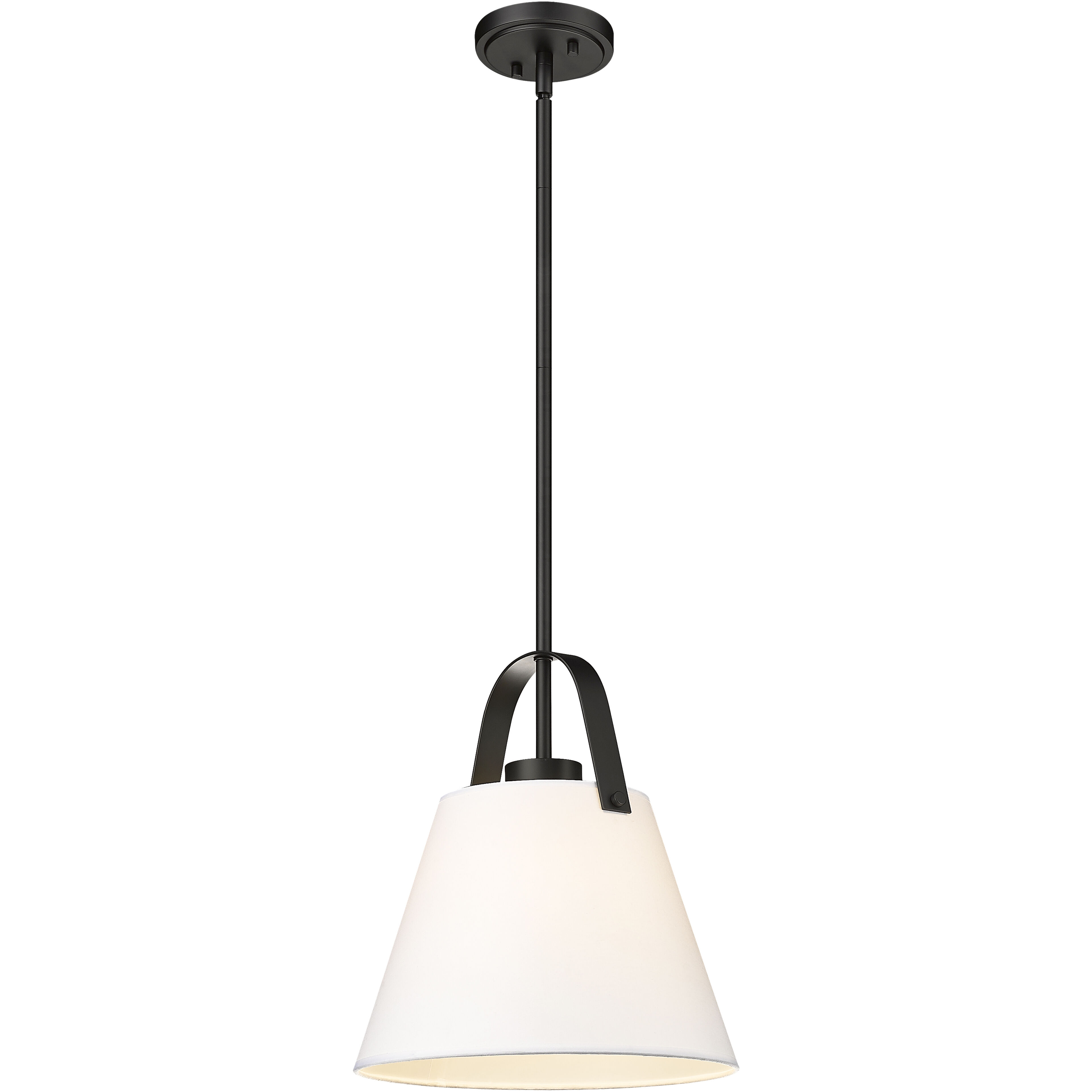 Z-Studio 1 Light 12.5 inch Matte Black Pendant Ceiling Light