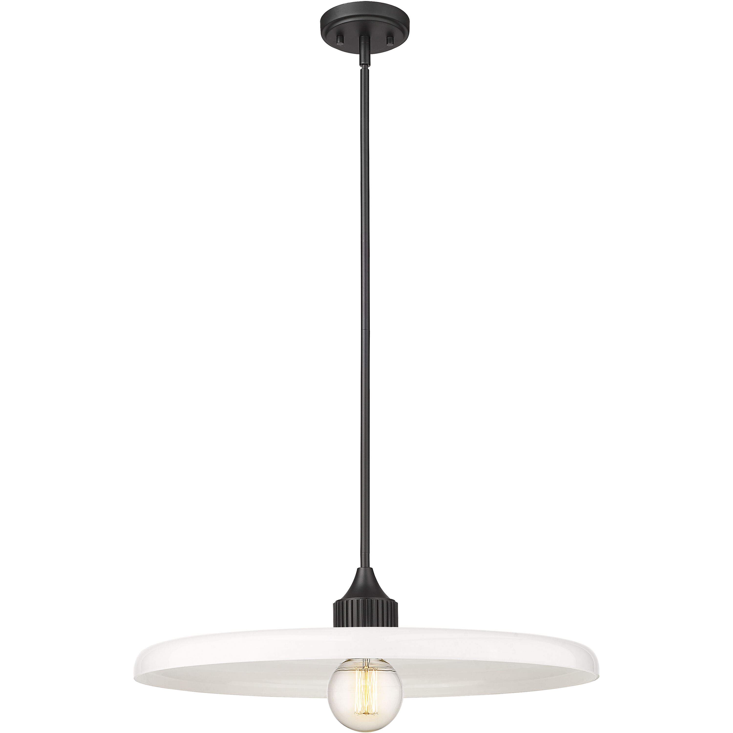 Paloma 1 Light 24 inch Matte Black Pendant Ceiling Light