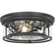 Clarion 3 Light 16 inch Matte Black Flush Mount Ceiling Light