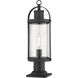 Roundhouse 1 Light 22.5 inch Black Outdoor Pier Mounted Fixture