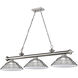 Cordon 3 Light 58 inch Brushed Nickel Billiard Ceiling Light in Brushed Nickel Steel