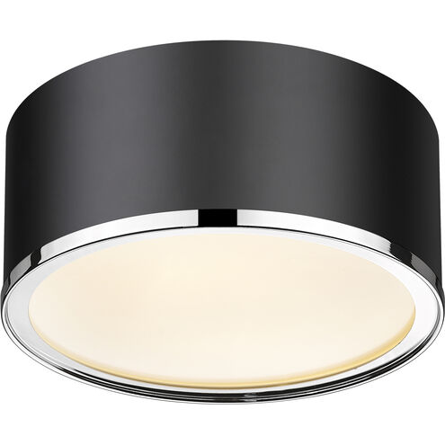 Arlo 2 Light 12.25 inch Matte Black and Chrome Flush Mount Ceiling Light