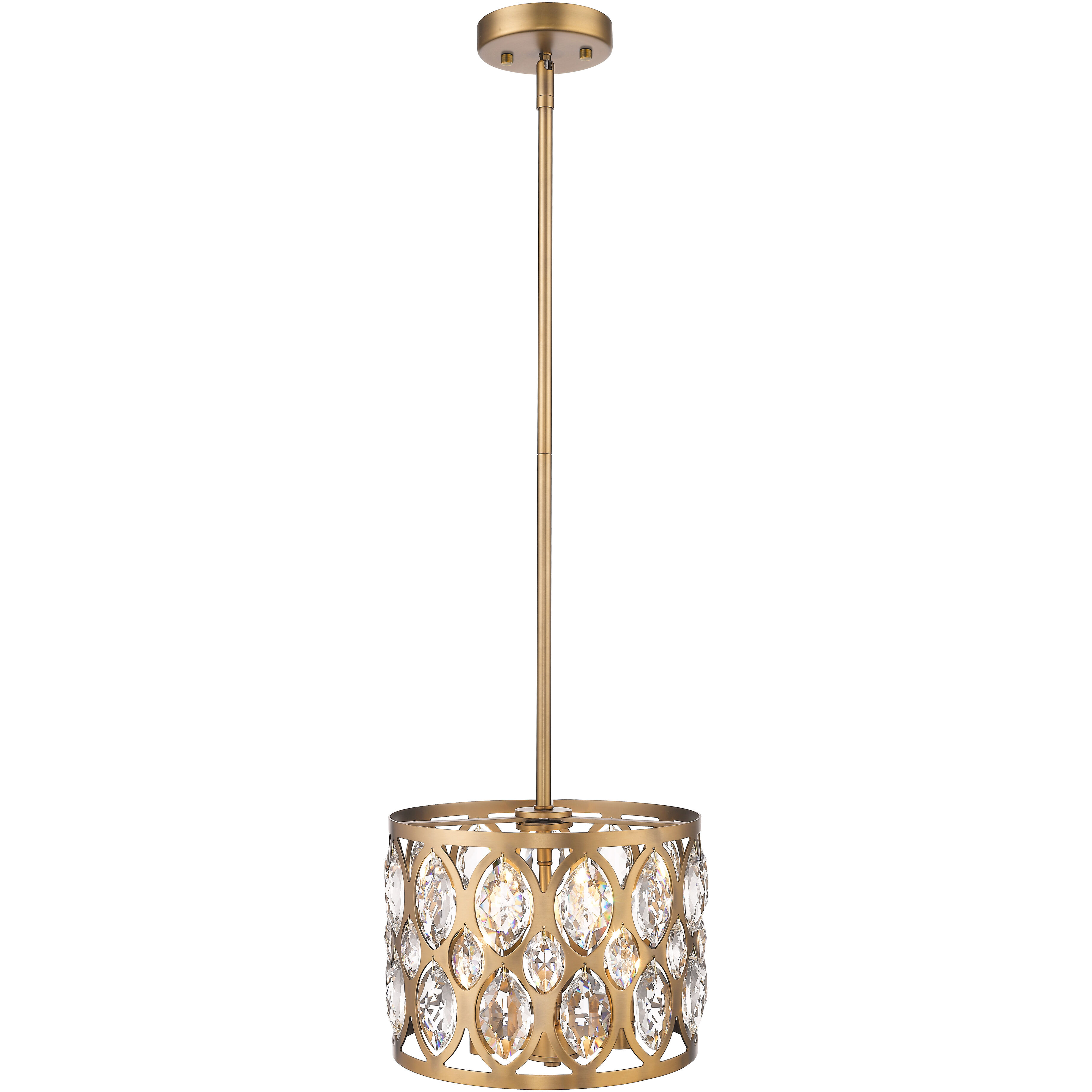 Dealey 3 Light 12 inch Heirloom Brass Chandelier Ceiling Light