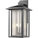 Aspen 3 Light 21.13 inch Black Outdoor Wall Light