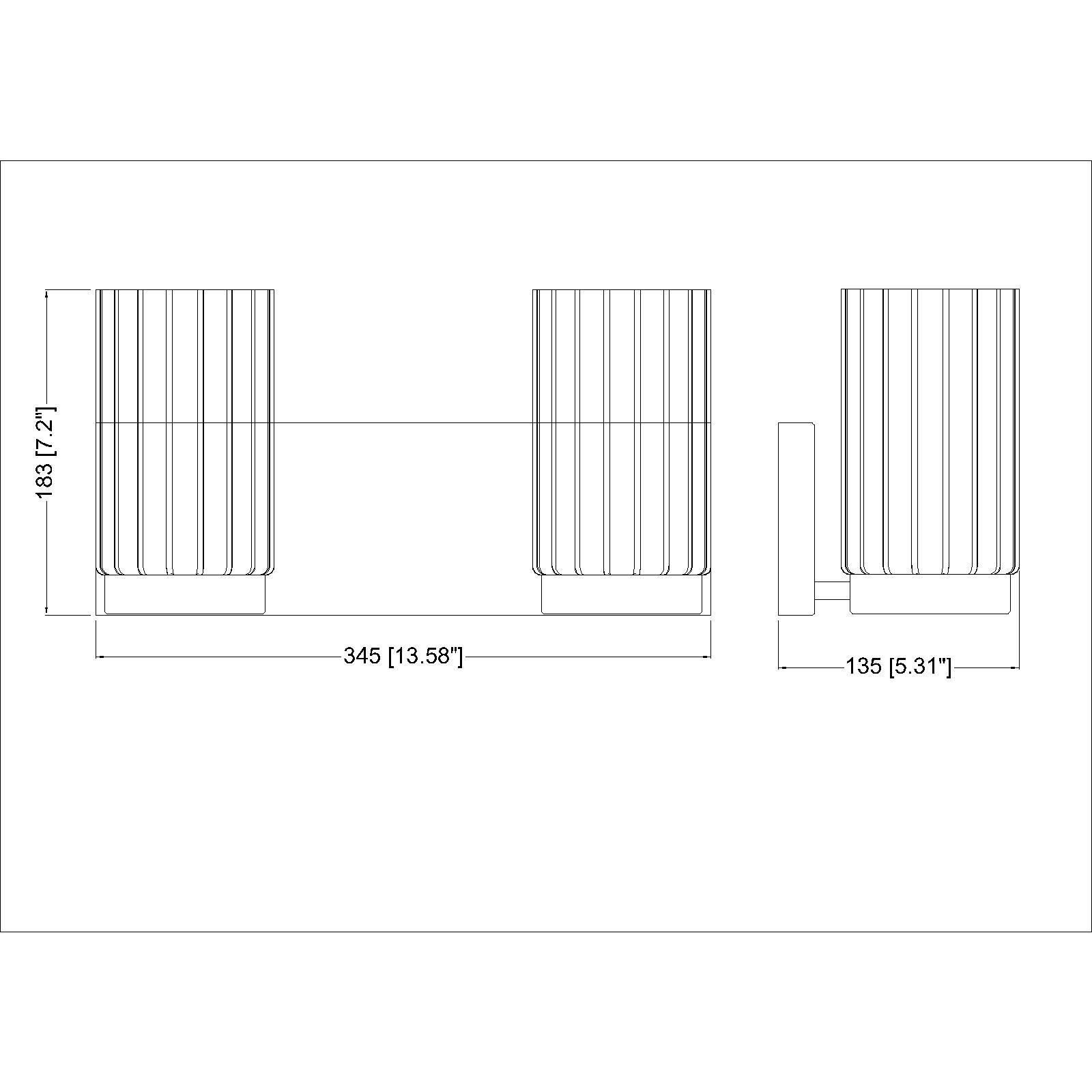 Burk 2 Light 13.75 inch Chrome Bath Vanity Light Wall Light