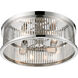 Camellia 4 Light 20 inch Polished Nickel Flush Mount Ceiling Light in Polished Nickel Steel