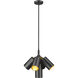Lumina 5 Light 17 inch Matte Black Chandelier Ceiling Light