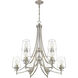 Joliet 9 Light 31 inch Brushed Nickel Chandelier Ceiling Light