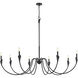 Claudelle 8 Light 65 inch Matte Black Chandelier Ceiling Light