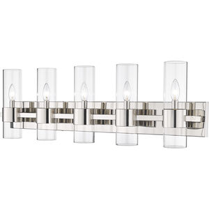 Lawson 5 Light 38 inch Polished Nickel Vanity Wall Light