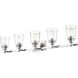 Bohin 5 Light 41.25 inch Chrome Vanity Wall Light