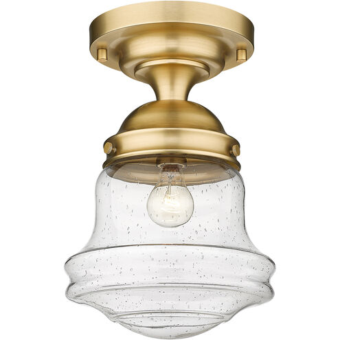 Vaughn 1 Light 10.5 inch Heritage Brass Flush Mount Ceiling Light