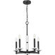 Kaden 5 Light 18 inch Matte Black Chandelier Ceiling Light