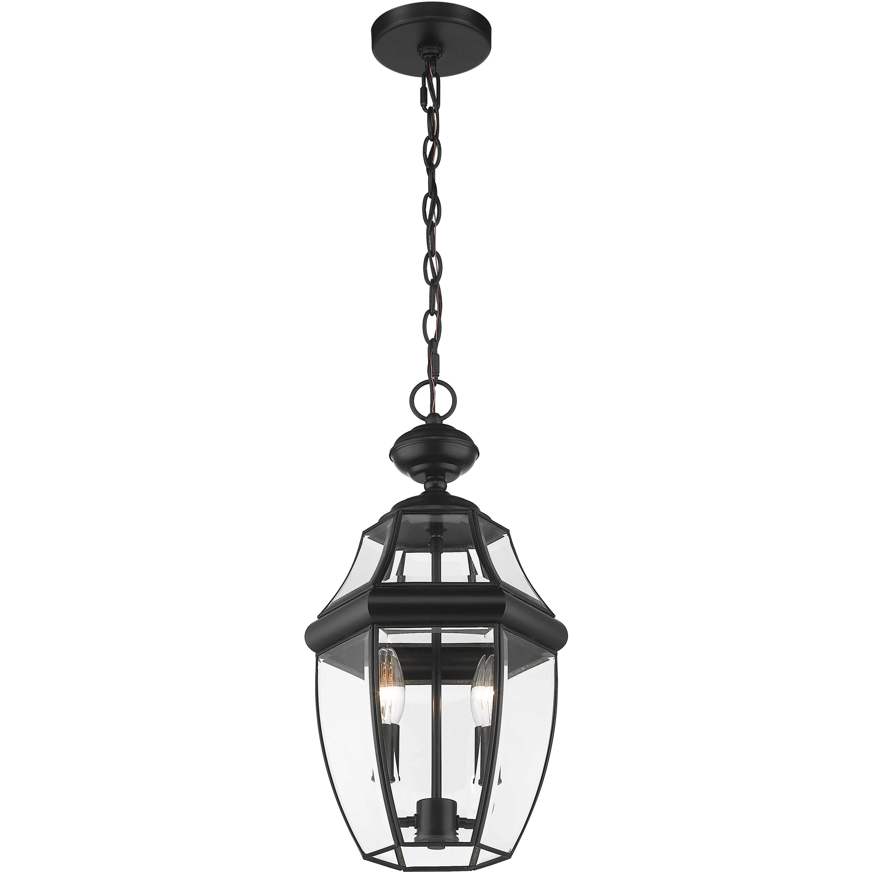 Westover 2 Light 10 inch Black Outdoor Chain Mount Ceiling Fixture